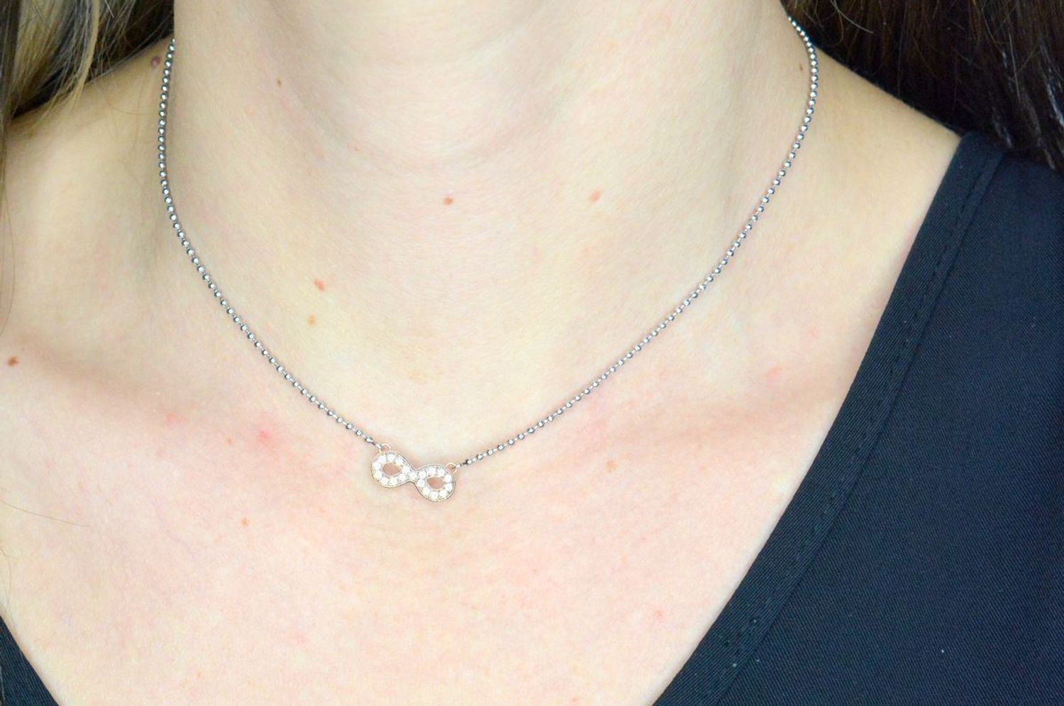 Naszyjnik stalowy Nomination Italy Soffio d'amore różowe złoto Znak Nieskończoności 134004 024.png